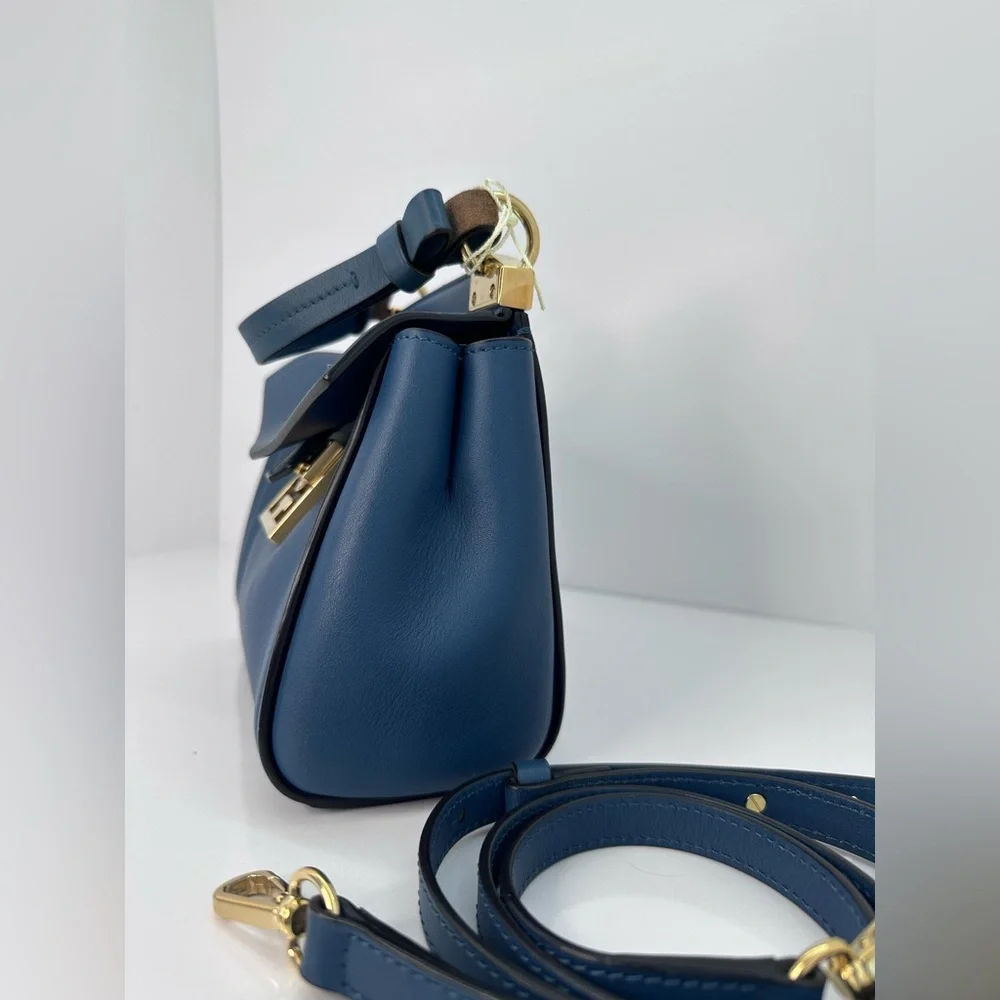 Sold❌Givenchy Blue HOST PICK 🎉and Gold Mini Bag with Structured Design - Picture 4 of 15